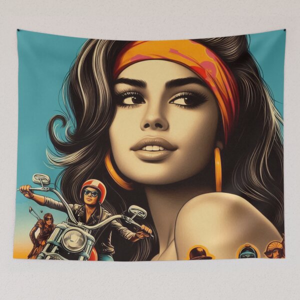 Item preview, Vintage Biker Woman designed and sold by PulpVintage.