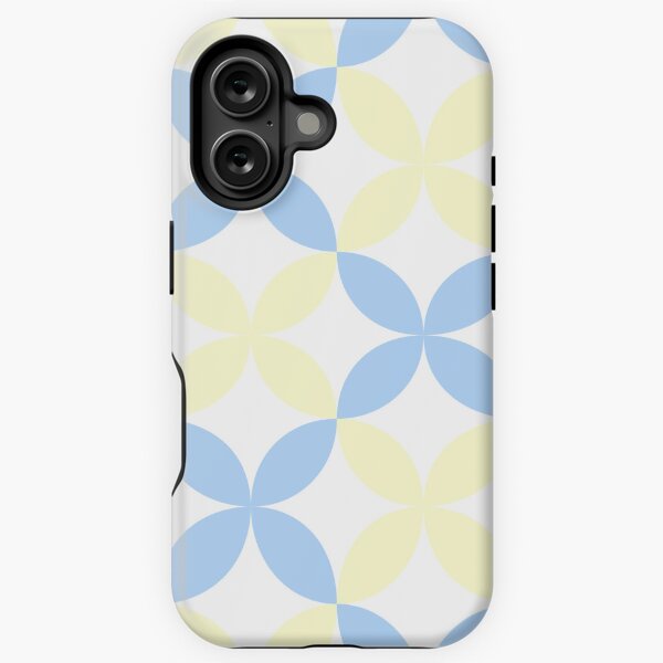 patrones amarillos y azules Funda resistente para iPhone