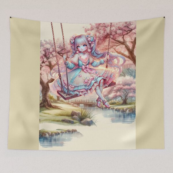 Item preview, HAPPY SPRING DAY ON THE SWING designed and sold by Tammera.