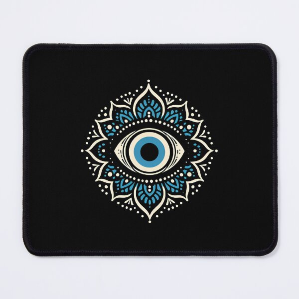 Item preview, "Greek Evil Eye" Symbol (Black Background) designed and sold by MusesWhispers.