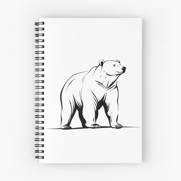 Item preview, Minimalist Bear Line Art – Bold Wildlife Silhouette Design designed and sold by viking75store.