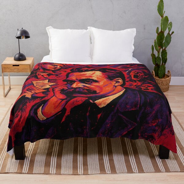 Item preview, Friedrich Nietzsche Abstract Pop Art Portrait – Chaos & Collapse Concept designed and sold by PrometheusStyle.