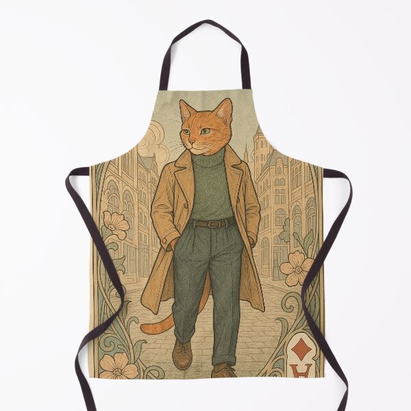 Item preview, Ace Cat Card Art in Vintage Illustration Style designed and sold by weirdfishes123.