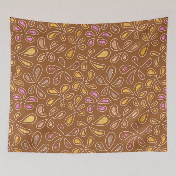 Item preview, Polka dot paisley rust brown designed and sold by Karin Schön.