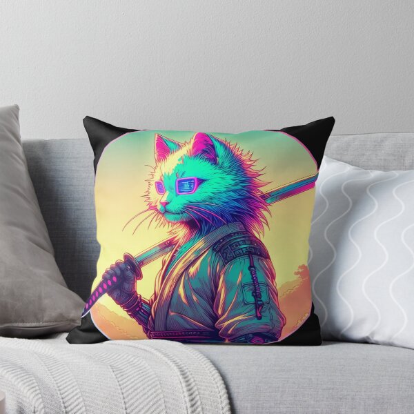 Item preview, Cyberpunk Cat Samurai Anime designed and sold by Nostalgia Busters.
