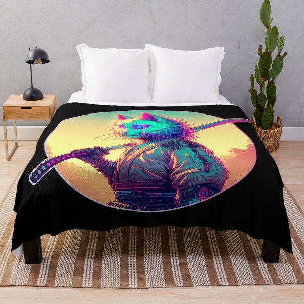 Item preview, Cyberpunk Cat Samurai Anime designed and sold by Nostalgia Busters.