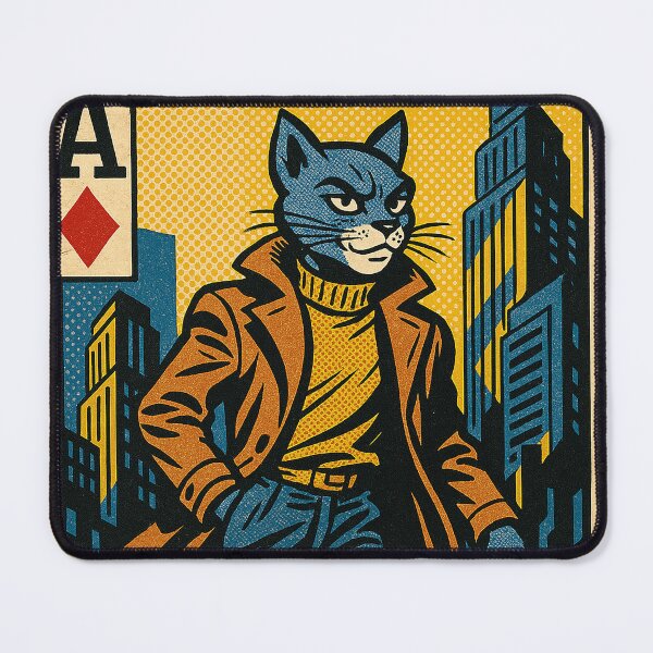 Item preview, Urban Cat Ace Card in Bold Retro Style designed and sold by weirdfishes123.