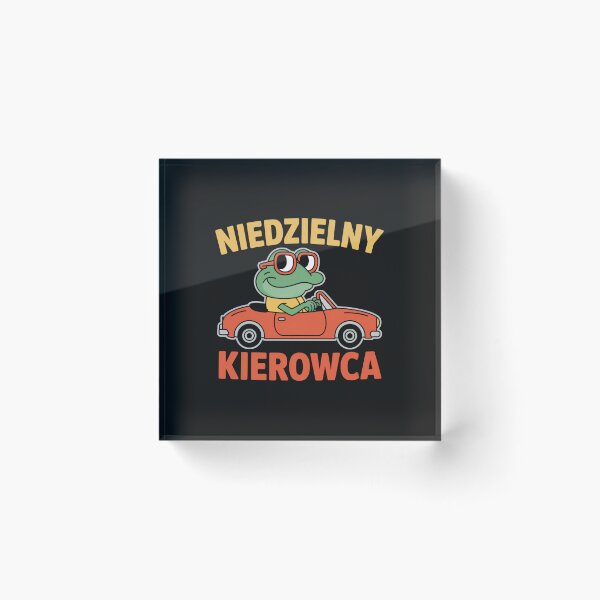 Item preview, Niedzielny Kierowca Frog Driver Polish Humor designed and sold by Anniko Art Studio.
