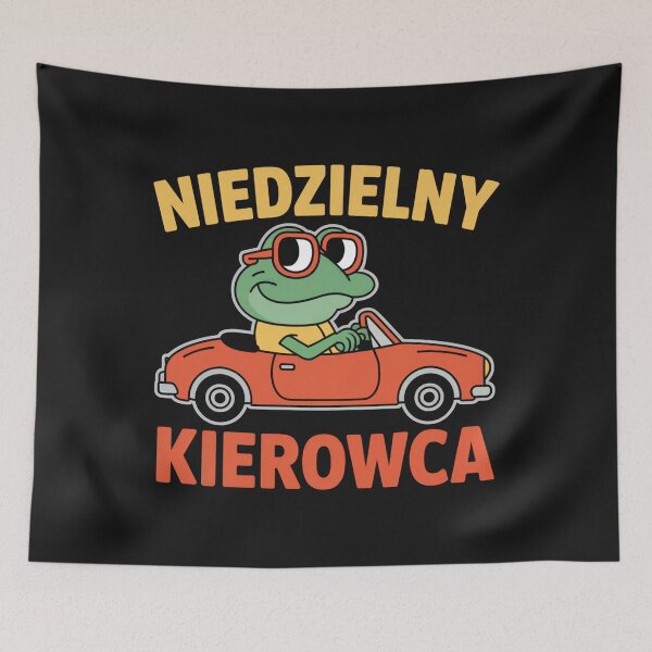 Item preview, Niedzielny Kierowca Frog Driver Polish Humor designed and sold by Anniko Art Studio.