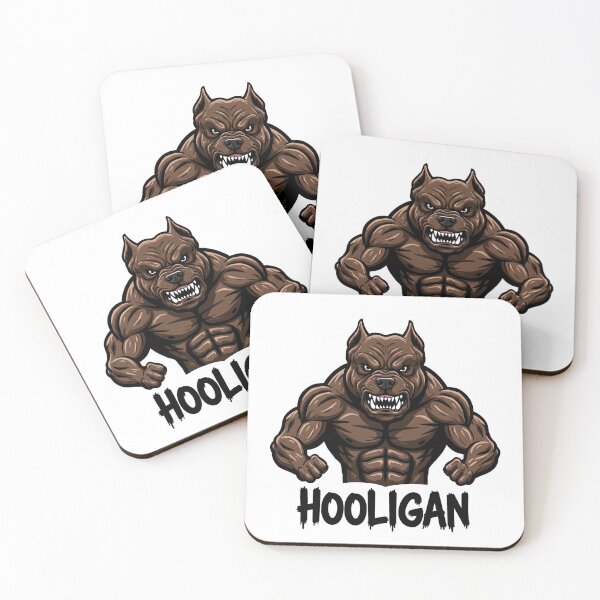 Item preview, Aggressive Hooligan Pitbull Mascot designed and sold by Drevorezkin.