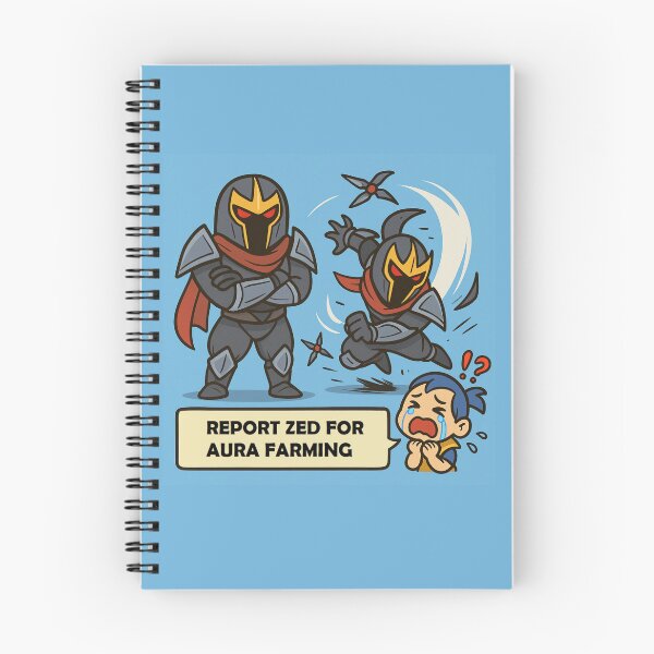 Item preview, Report Zed for Aura Farming – Funny LoL Meme | Chibi Comic Style designed and sold by PrintZillaShop.