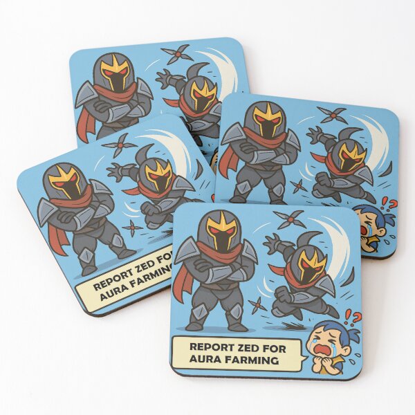 Item preview, Report Zed for Aura Farming – Funny LoL Meme | Chibi Comic Style designed and sold by PrintZillaShop.
