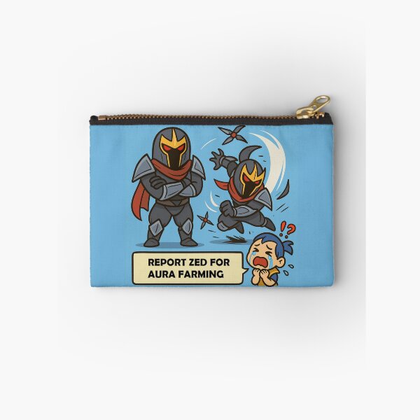 Item preview, Report Zed for Aura Farming – Funny LoL Meme | Chibi Comic Style designed and sold by PrintZillaShop.