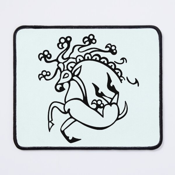 Item preview, Ukok Siberian Ice Maiden Tattoo - Deer Griffin Capricorn designed and sold by MargiKnights.