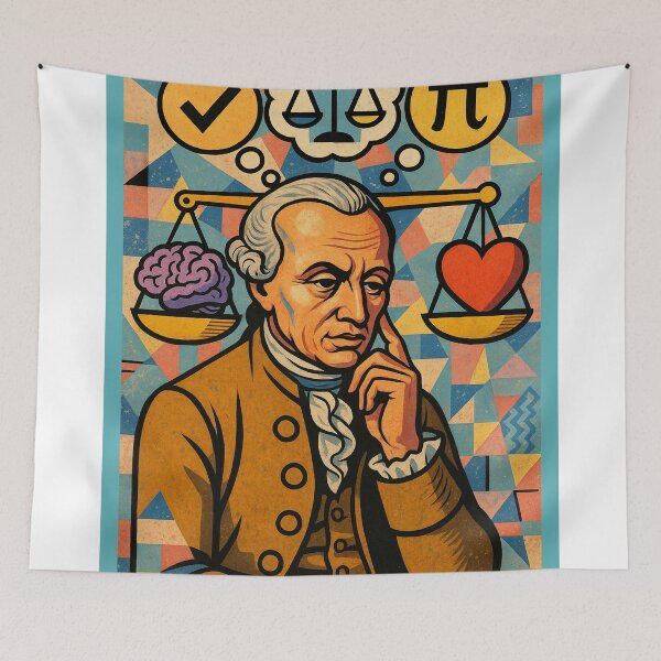 Item preview, Immanuel Kant Abstract Pop Art Portrait – Balance, Logic & Ethics Symbolism designed and sold by PrometheusStyle.