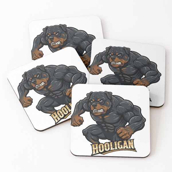 Item preview, Aggressive Hooligan Rottweiler Mascot designed and sold by Drevorezkin.