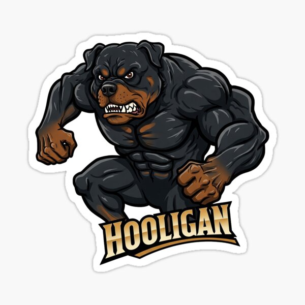 Item preview, Aggressive Hooligan Rottweiler Mascot designed and sold by Drevorezkin.