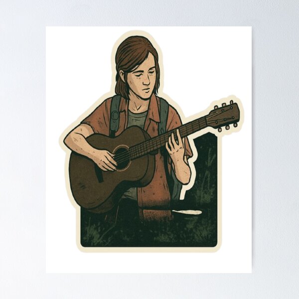Artikel-Vorschau von Ellie spielt Gitarre The Last of Us, designt und verkauft von AestheticBrkdwn.