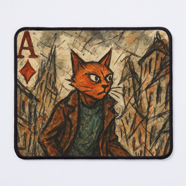 Item preview, Vintage Forest Cat Ace Card Illustration designed and sold by weirdfishes123.
