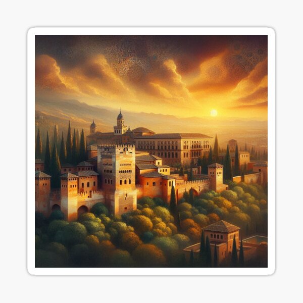 Item preview, The Alhambra of Granada 4/4 style designed and sold by Sueños en Pixel .