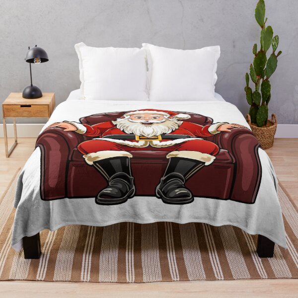 Item preview, Merry christmas greeting card. Santa Claus is sitting in large and comfortable chair, Cartoon Santa Claus sitting in  big armchair designed and sold by Danler.