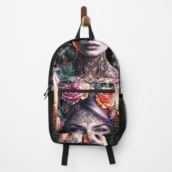Item preview, double blend nature portrait floral portraited forest glitch boho folklore | dejco.art designed and sold by dejco.art.