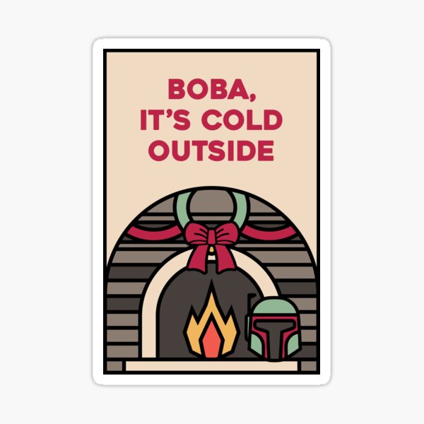 Vista previa del artículo con la obra «Boba, hace frío afuera», diseñado y vendido por Holly Norine Design.