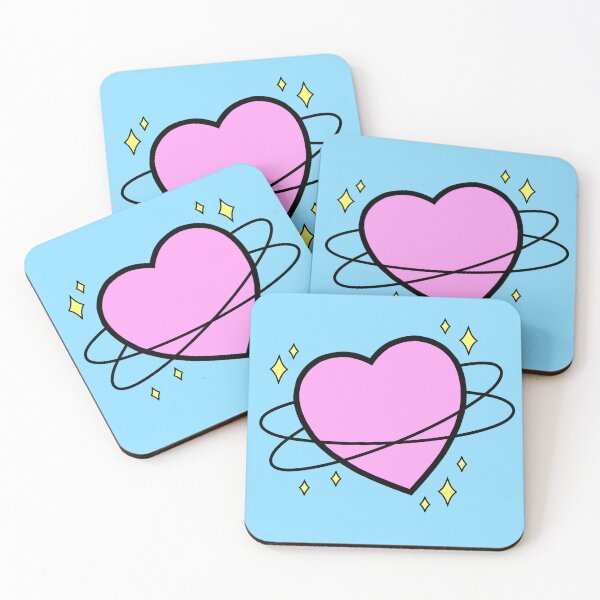 Item preview, Heart Planet - Pink & Black designed and sold by TheeForestFox Shop.