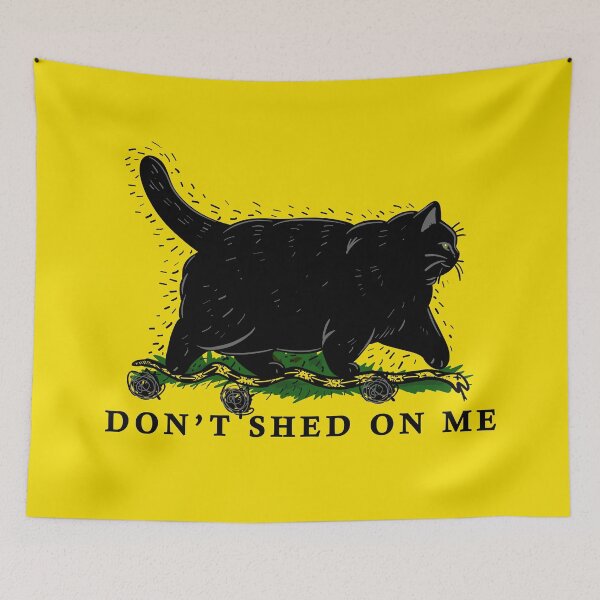 Item preview, Don't Shed On Me Chonky Black Cat Gadsden Meme designed and sold by KilkennyCat Art.