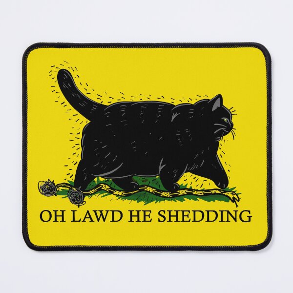 Item preview, Oh Lawd He Shedding Chonky Black Cat  designed and sold by KilkennyCat Art.