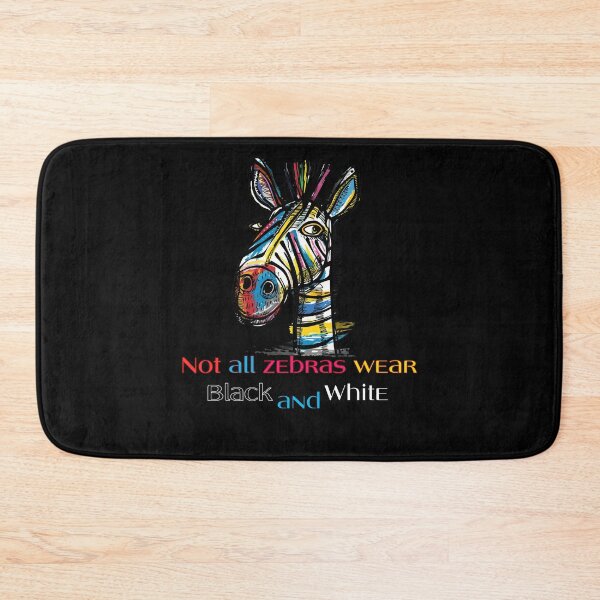 Item preview, 'Not All Zebras Wear Black and White' - artistic zebra motif designed and sold by KolbaVison.