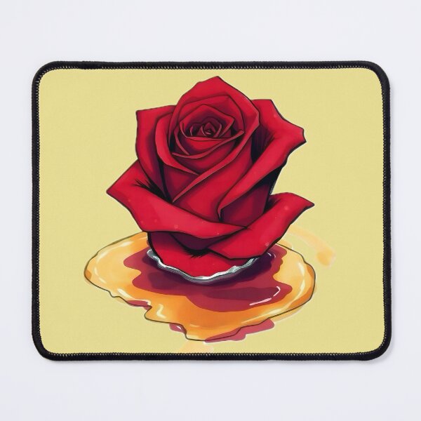 Item preview, A red rose floating on liquid gold and silver designed and sold by Art by Dannalynn.