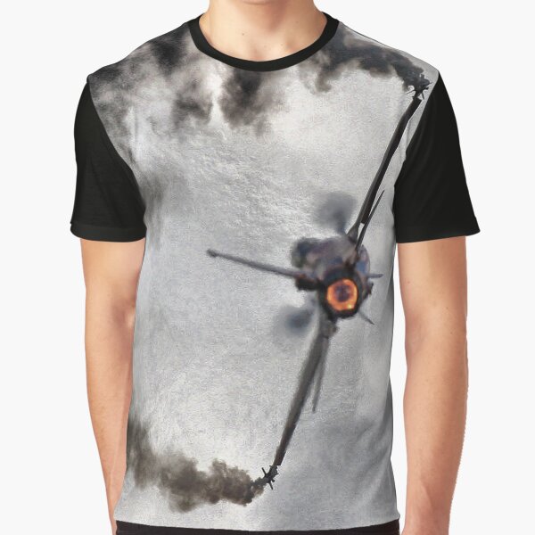 Vista previa del artículo con la obra «F-16 humo y llamas», diseñado y vendido por Fearless-Fox.