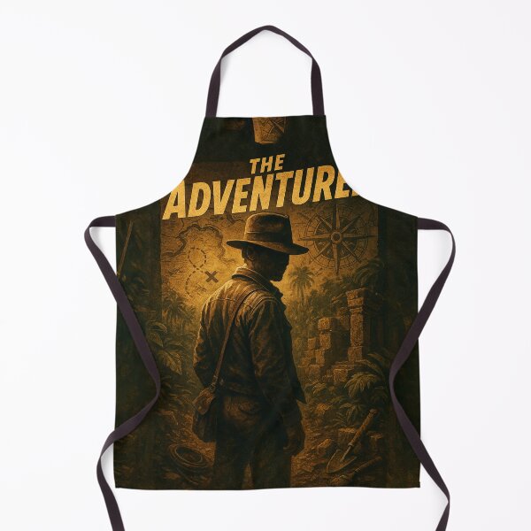 Item preview, The Explorer – Vintage Adventure Poster with Ancient Ruins & Treasure Map designed and sold by PrometheusStyle.