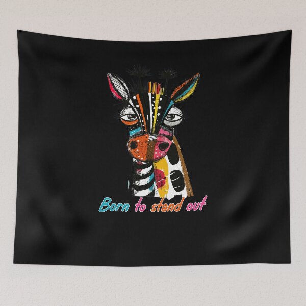 Item preview, Born to Stand Out – Funny, colorful giraffe with character | Cool design for individualists and animal lovers designed and sold by KolbaVison.