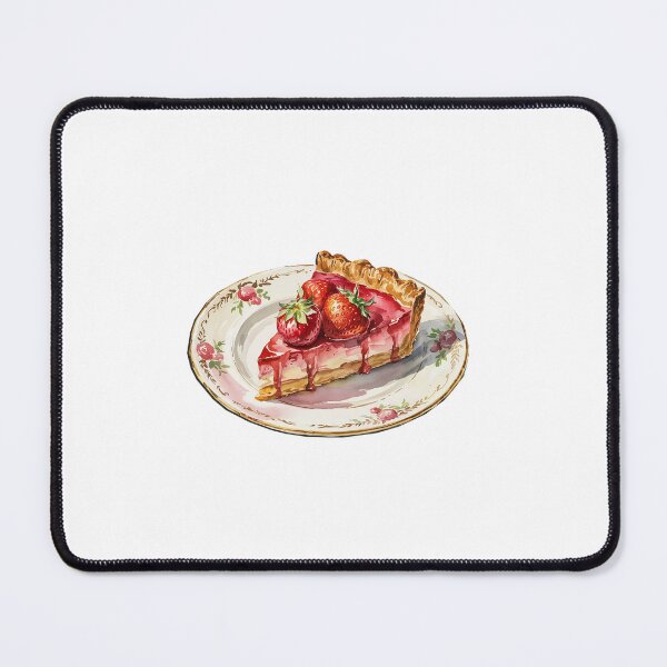Item preview, Strawberry Tart Slice – Vintage Watercolor Dessert Illustration designed and sold by Verycutethings.