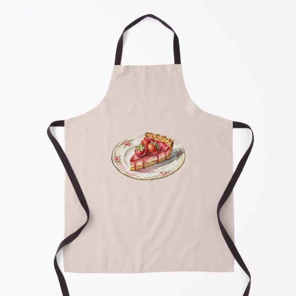 Item preview, Strawberry Tart Slice – Vintage Watercolor Dessert Illustration designed and sold by Verycutethings.