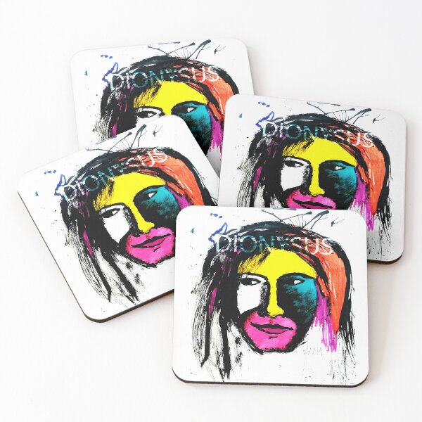 Item preview, Dionysus color ink pop art portrait designed and sold by kanakeen.