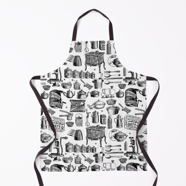 Item preview, victorian vintage antique kitchen cookware toile designed and sold by Gossip Rag.