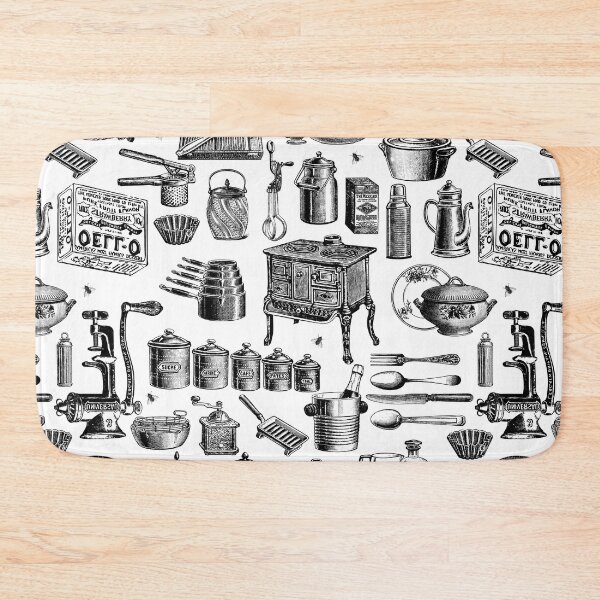 Item preview, victorian vintage antique kitchen cookware toile designed and sold by Gossip Rag.