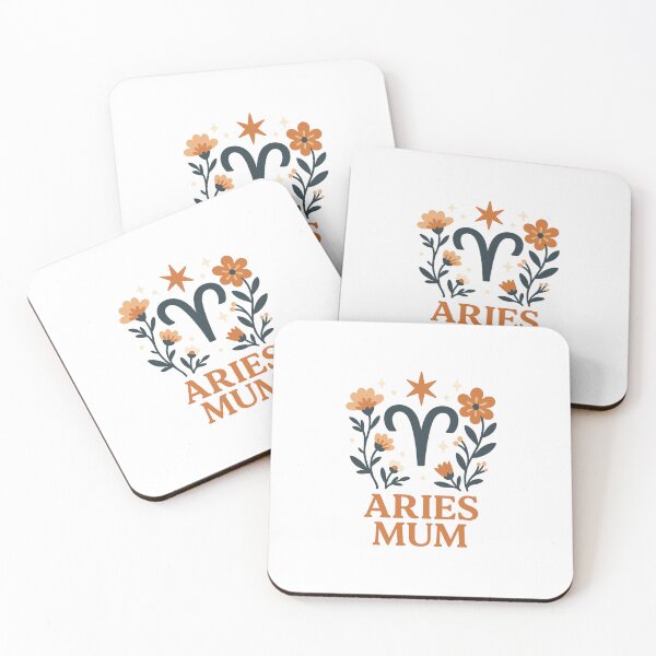 Item preview, Aries Mum Zodiac Floral Art | Celestial Botanical Aries Gift for Mothers designed and sold by DJCApparel.
