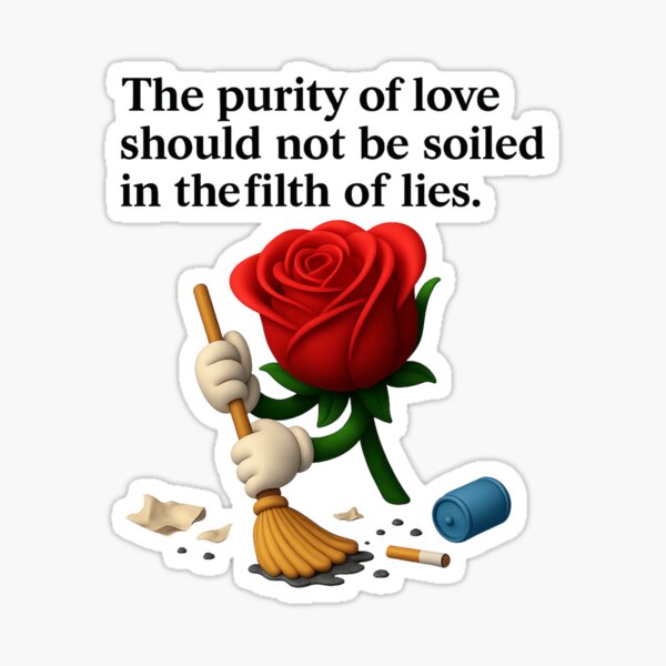 Artikel-Vorschau von Die Reinheit der Liebe – Rote Rose reinigt den Schmutz der Lügen, designt und verkauft von Jari’s shop.