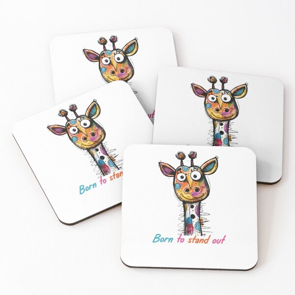 Item preview, Born to Stand Out – Funny, colorful giraffe with character | Cool design for individualists and animal lovers designed and sold by KolbaVison.
