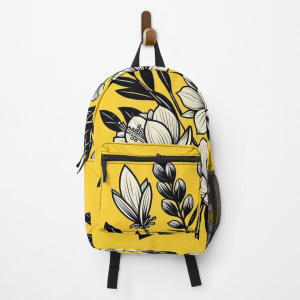 Item preview, AI Art: Black & Yellow Floral Collection from Bangladesh - Unique Design for Flower & Plant Lovers designed and sold by knalpot-design.