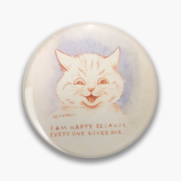 Item preview, 'I Am Happy Because Every One Loves Me' Louis Wain Cat designed and sold by Onodera.