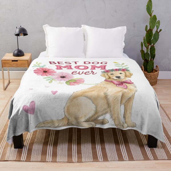 Item preview, floral best dog mom ever designed and sold by GogoGrove.