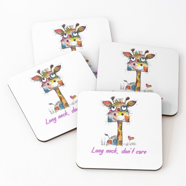 Item preview, Long neck, don’t care – Funny, colorful giraffe with character | Cool design for individualists and animal lovers designed and sold by KolbaVison.