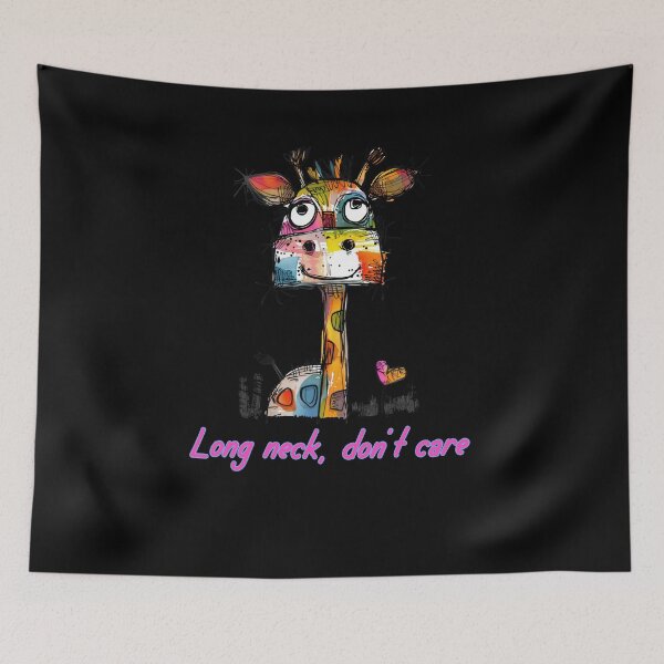 Item preview, Long neck, don’t care – Funny, colorful giraffe with character | Cool design for individualists and animal lovers designed and sold by KolbaVison.