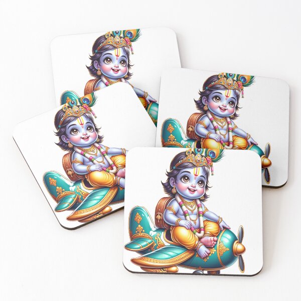 Item preview, Baby Krishna Flying on a Divine Plane designed and sold by DigitalDream-1.