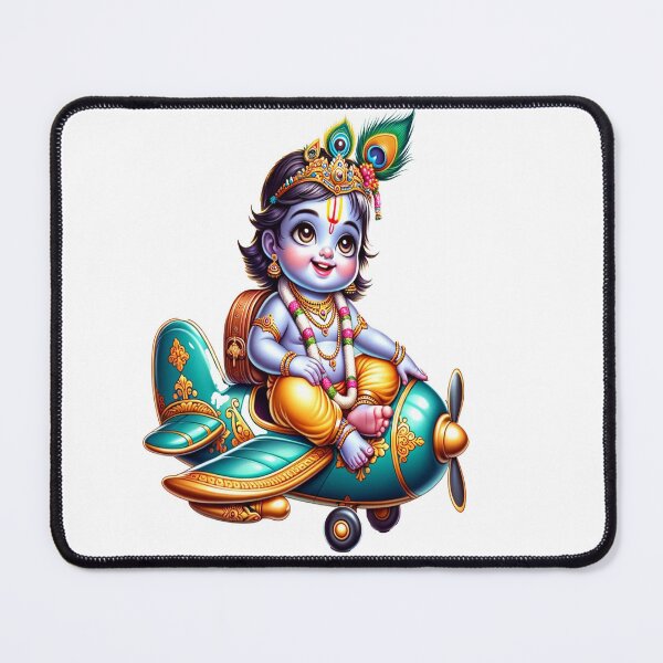 Item preview, Baby Krishna Flying on a Divine Plane designed and sold by DigitalDream-1.